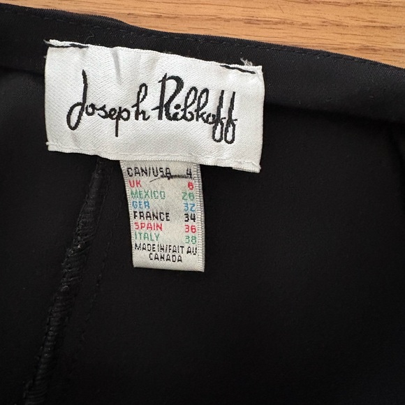 [US4]Joseph Ribkoff Black Straight Leg Dress Pants Front Zipper - Picture 3 of 8